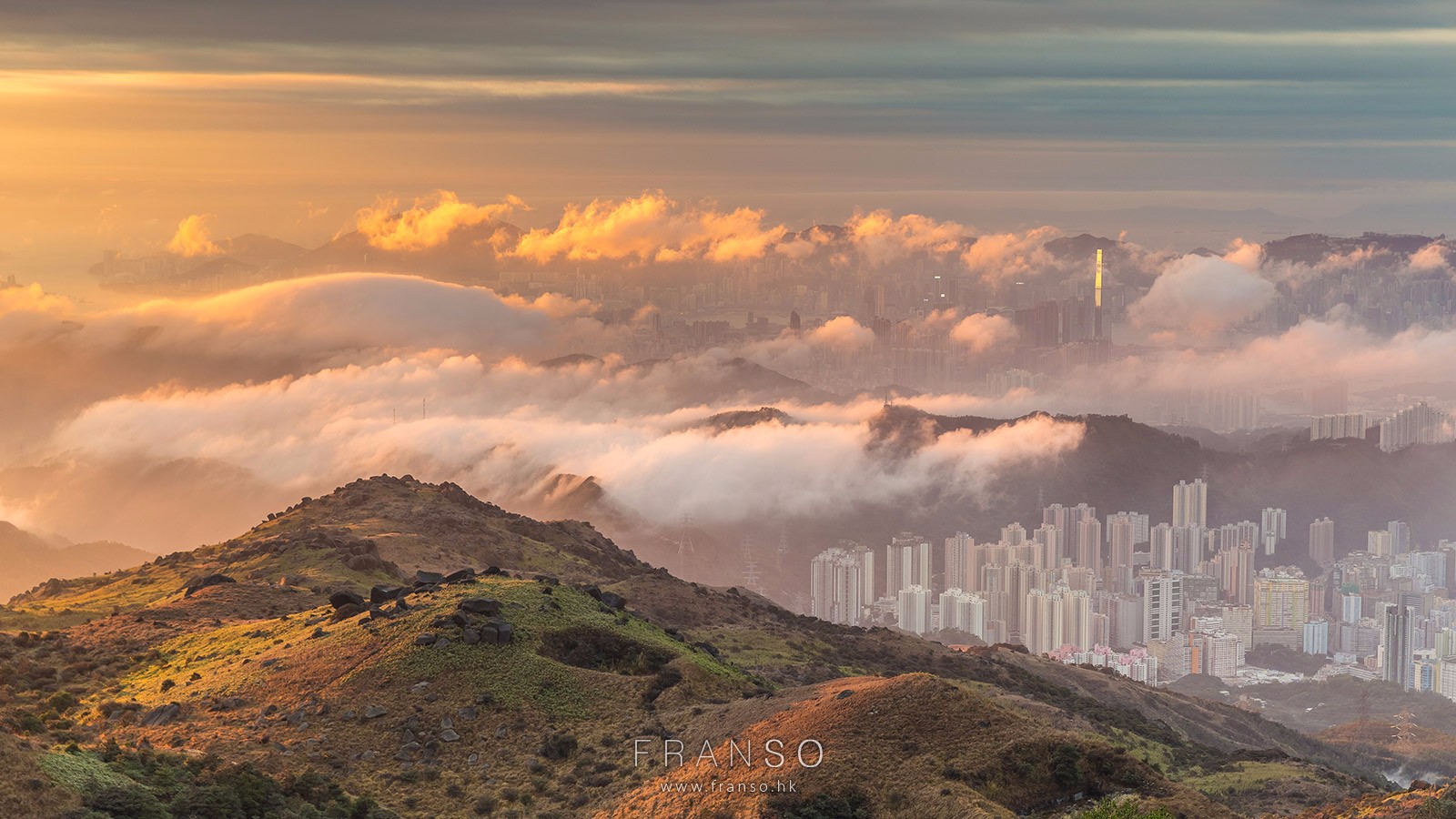 Landscape | Hong Kong | Goldne Clouds | Tai Mo Shan